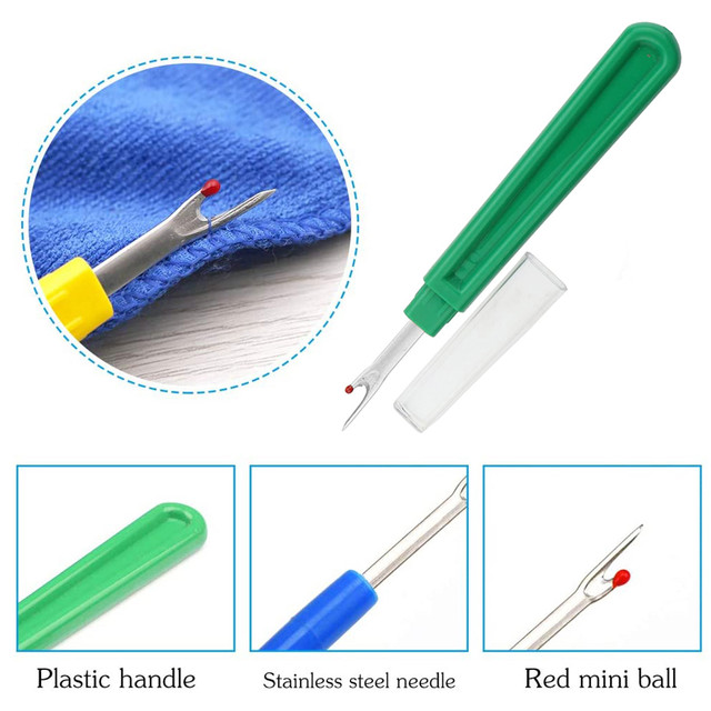 FLRHSJX 3Pcs Sewing Seam Ripper Sharp Thread Cutter Plastic Handle Trimming  Scissors Stitch Unpicker for Stitch Remover Sew Tool - AliExpress